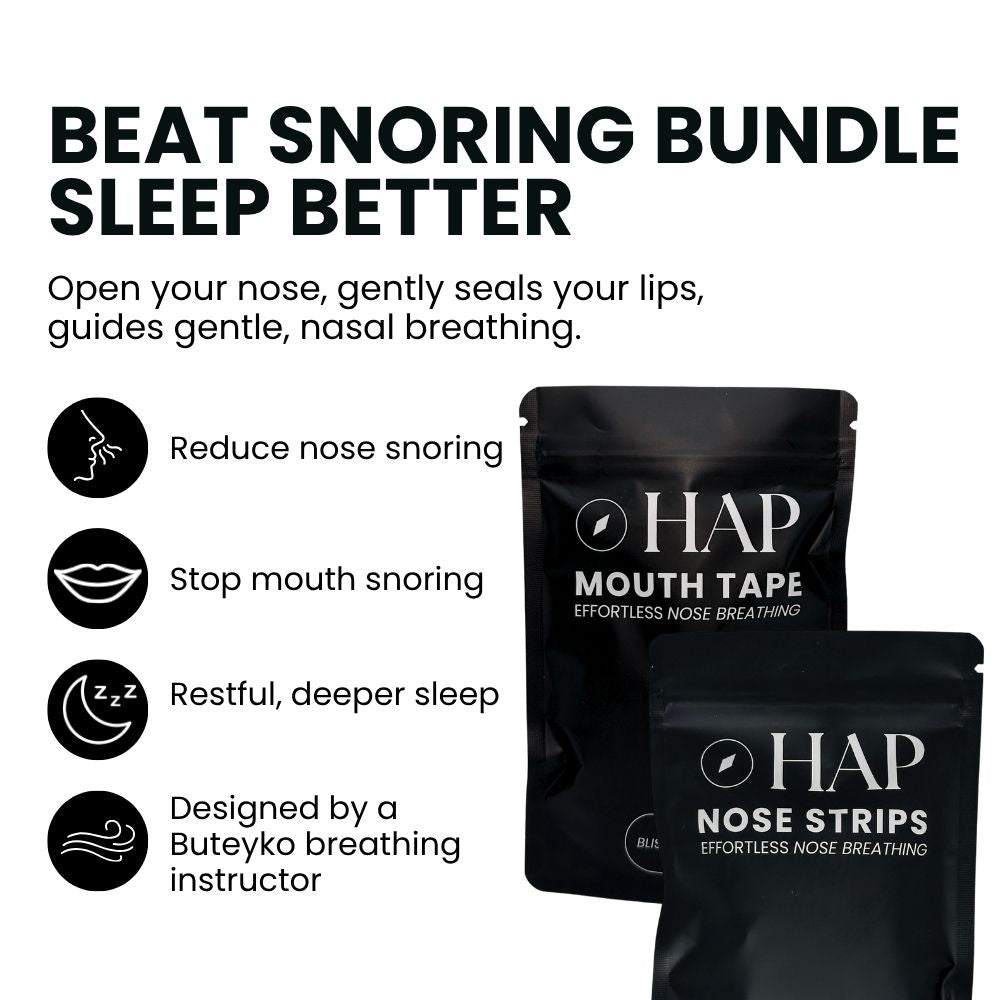Beat Snoring Bundle - Mouth Tape + Nose Strip