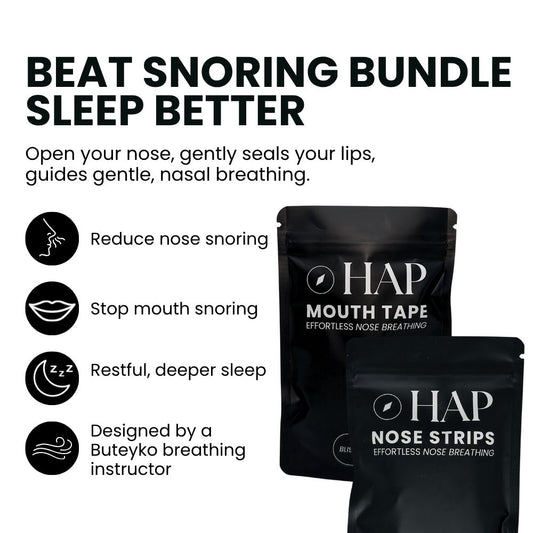 Beat Snoring Bundle - Mouth Tape + Nose Strip