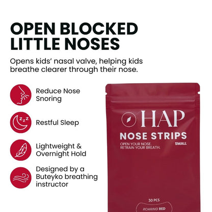 HAP Kids Nose Strips - Roaring Red